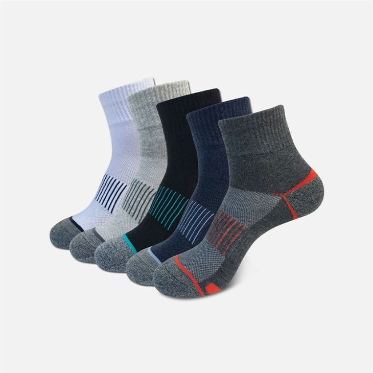 Colorful Breathable Cotton Sport Running Socks